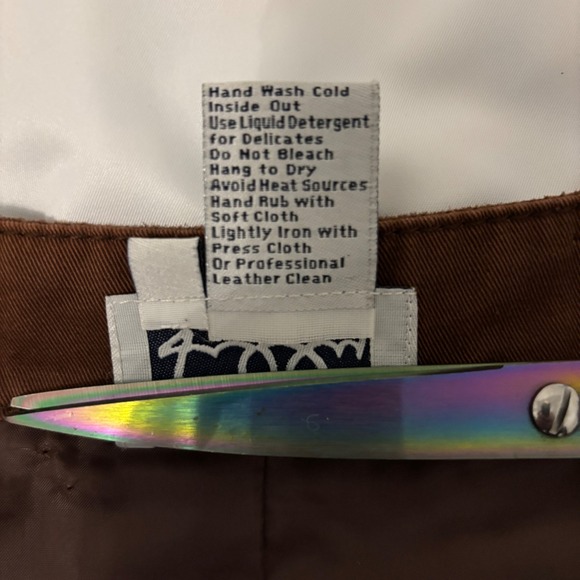 Lilly Pulitzer Brown Pig Suede A-Line Boho Western Vintage Skirt with Pockets 12 - Picture 10 of 11